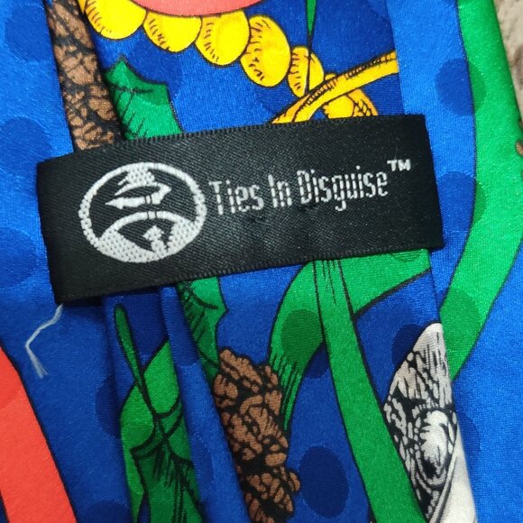 Ties In Disguise Mens Christmas Holiday Necktie Silk Ugly Sweater Party Xmas Tie - Picture 5 of 6